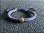 Pulseira Corda Náutica Listrada Azul e Branca - Imagem 4