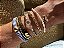 Kit de Pulseiras Azul e Off White - Imagem 1