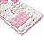 Teclado Mecânico Gamer Redragon HADES Bubblegum Rosa e Branco Led White ABNT2 Switch Azul - K623-PW-(PT-BLUE) - Imagem 7