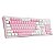 Teclado Mecânico Gamer Redragon HADES Bubblegum Rosa e Branco Led White ABNT2 Switch Azul - K623-PW-(PT-BLUE) - Imagem 3