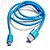 Cabo USB Para Micro USB 1,0m Azul Transmissão Rápida Anti nó - Imagem 1