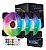 Kit Hayom 3 fans coolers RGB de 12 cm c/ controladora FC1306 - Imagem 1