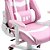 Cadeira Gamer Draxen DN3 Rosa e Branco c/ Estofado de Couro - Imagem 5