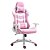 Cadeira Gamer Draxen DN3 Rosa e Branco c/ Estofado de Couro - Imagem 2