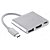 Adaptador USB Tipo C Macho 3.1 para HDMI, USB 3.0 e USB-C - Imagem 1