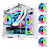 Gabinete Gamer Aquario Branco GB1791 com 4 Fans RGB Vidro - Imagem 1