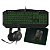Kit Hoopson Gamer 4 Em 1 Teclado Headset Mouse Mousepad Verd - Imagem 1