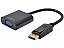 Cabo Adaptador Conversor DisplayPort 1.2  x VGA Preto 15cm - Imagem 1