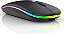 Mouse Sem Fio Recarregável Wireless Bluetooth RGB E-1300 - Imagem 2