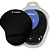 Mouse Pad Ergonômico Fortrek ERG-102 com Apoio em Gel Preto - Imagem 1