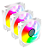 Kit 3 Fans Gamer RGB 120 Snow Auster Branco ARGB Cooler Fan - Imagem 7