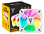 Kit 3 Fans Gamer RGB 120 Snow Auster Branco ARGB Cooler Fan - Imagem 1