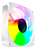 Kit 3 Fans Gamer RGB 120 Snow Auster Branco ARGB Cooler Fan - Imagem 3