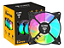 Kit 3 Fans Gamer Eurus ARGB 120mm Controladora Preto Clanm - Imagem 1