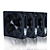 Kit Fan Round5 Nordwind Forward 120 ARGB Controladora Preto - Imagem 5