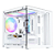 Gabinete Gamer Bluecase BG-066 LIFE Branco Dual Chamber Vidro Temperado Sem Fan e Fonte - Imagem 1
