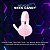 Kit Gamer Clanm Nightmare Candy Rosa 4 em 1 Teclado ABNT2 Mouse 3600 DPI Headset e Mousepad RGB - Imagem 10