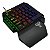 Teclado Gamer Clanm Void 35% Uma Mão 40 Teclas LED USB Preto - Imagem 4