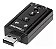 Placa de Som Externa IT-Blue USB 7.1 Virtual P2 Fone Microfone LE-5556 Controle de Volume Plug and Play - Imagem 1