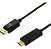 Cabo DisplayPort para HDMI 1,8m Full HD 1080p Preto Plug & Play - Imagem 1