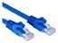 Cabo de Rede Cat6 Gigabit RJ45 5m Patch Cord Plus Cable Azul PC-ETH6U50BL - Imagem 1