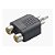 Adaptador Plug 2 RCA Fêmea para 1 RCA Macho Estéreo 7 - Imagem 1