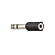Adaptador Plug P2 Fêmea para P10 Macho Niquelado - Imagem 2