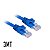 Cabo de Rede RJ45 Cat6 3 Metros Patch Cord Azul Dex - Imagem 2
