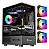 Gabinete Gamer Hayom GB1789 3 Fans RGB Vidro Micro ATX Preto - Imagem 1
