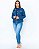 Jaqueta Jeans Feminina Lavagem Escura Fechamento Com Botões - Imagem 8