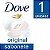 Sabonete Dove em barra 1/4 de Hidratante 90g - Imagem 1