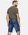 Bermuda Jeans Masculina Slim Com Barra Virada Lavagem Escura - Imagem 2