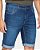 Bermuda Jeans Masculina Slim Com Barra Virada Lavagem Escura - Imagem 4
