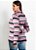 Suéter de tricô gola alta Listrado Rosa - Imagem 9