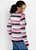 Suéter de tricô gola alta Listrado Rosa - Imagem 4