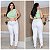 Calça Jeans Feminina Branca Skinny Cintura alta com elastano - Imagem 3