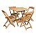 Aluguel de Kit Mesa 70x70 com 04 Cadeiras de Madeira Dobráveis - Imagem 1