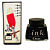 Kit de Caligrafia Artístico Completo Pena Vermelho + Tinta Japonesa Ink Pilot 30ml Black - Imagem 1