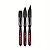 Cj03 Pinceis Aquarela Letrista Pêlo Longo Cabo Curto Chato / Oval / Adaga Striper - Imagem 1