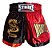 Shorts Muay Thai Kick Boxing Vermelho e Preto - Strike - Imagem 1