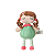 Boneca Metoo Mini Angela Frutas - Melancia - Imagem 1