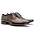 Sapato Social Masculino Confortável em Couro Legítimo Marrom Café Brogue - Imagem 1