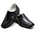 Sapato Casual Masculino Antistress Couro de Carneiro Pelica Preto Confortável Bico Quadrado - Imagem 4