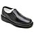 Sapato Preto Masculino Casual Antistress Couro Pelica Confortável - Imagem 1