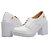 Sapato Feminino Oxford Branco com Salto - Imagem 2