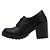Sapato Feminino Oxford Preto com Salto - Imagem 2