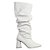 Bota Feminina Cano Alto Branca Off White Slouchy - Imagem 2