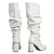 Bota Feminina Cano Alto Branca Off White Slouchy - Imagem 4