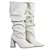 Bota Feminina Cano Alto Branca Off White Slouchy - Imagem 1