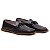 Mocassim Feminino Casual Preto Bico Quadrado - Imagem 2